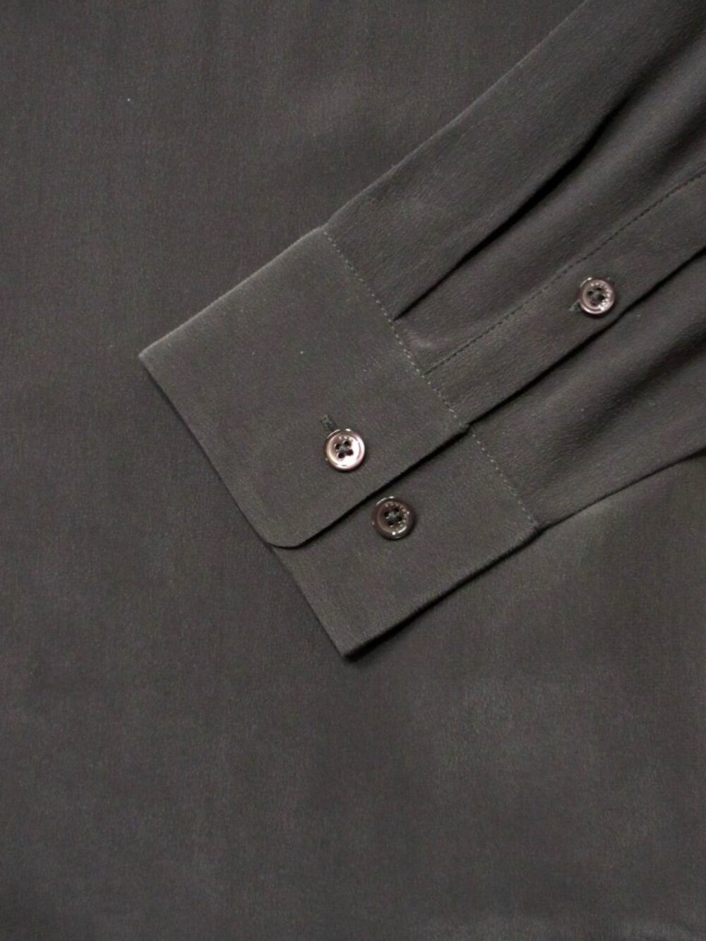 NWT Equipment Slim Signature in Eclipse Washed Black Silk Button Down Shirt M - Picture 7 of 10